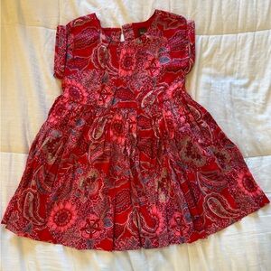 Tea Collection Red and Pink Paisley Dress